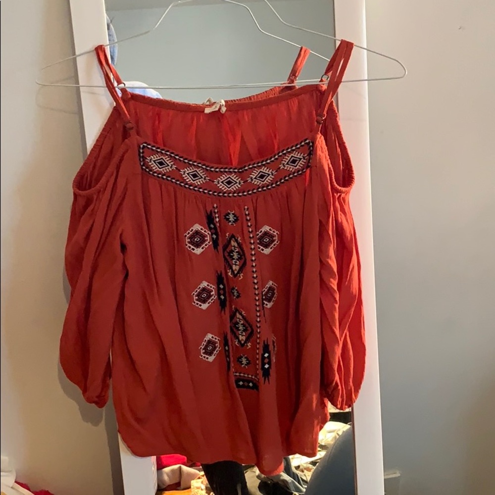 Orange blouse